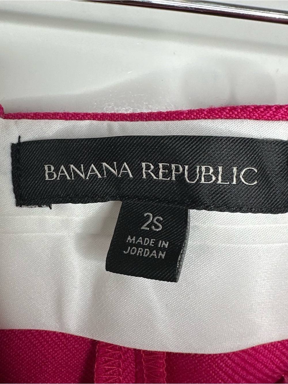 Banana Republic Fuchsia Pink Lido Straight Leg Wool Pants Size 2 Short - Picture 8 of 9